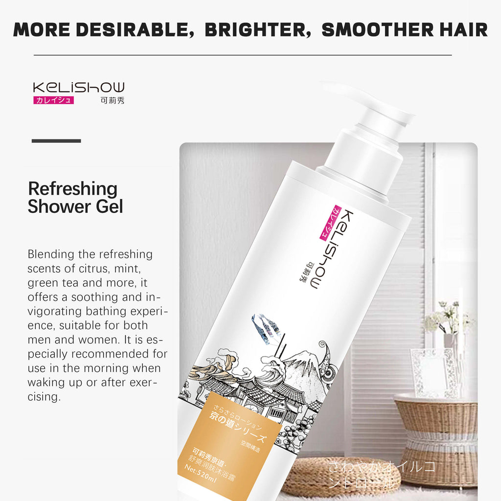 Kelishow Refreshing Shower Gel Body Wash - Long-Lasting Freshness for Daily Hydrating & Gentle Cleansing