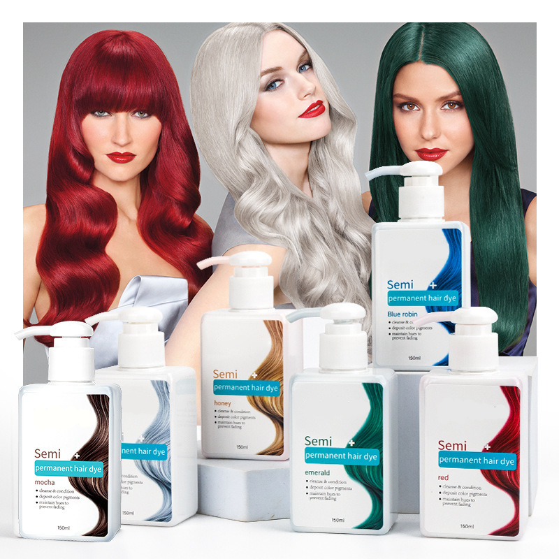 Custom Hair Dye Conditioner Semi Permanent Consolidate Extended Color Retention Plant Ingredients Hair-damage Free