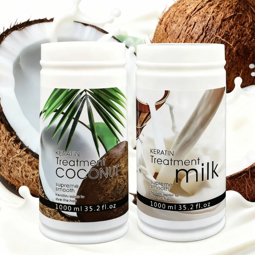 1000ml Coconut Mask Milk Mask Keratin Treatment Smooth&Clump-Free Nourishing Hair-Repairing