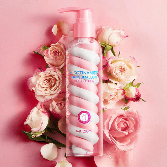 Marshmallow Body Lotion Organic Vanilla Collagen Nicotinamide Whitening Moisturizing Hydrating Smooth
