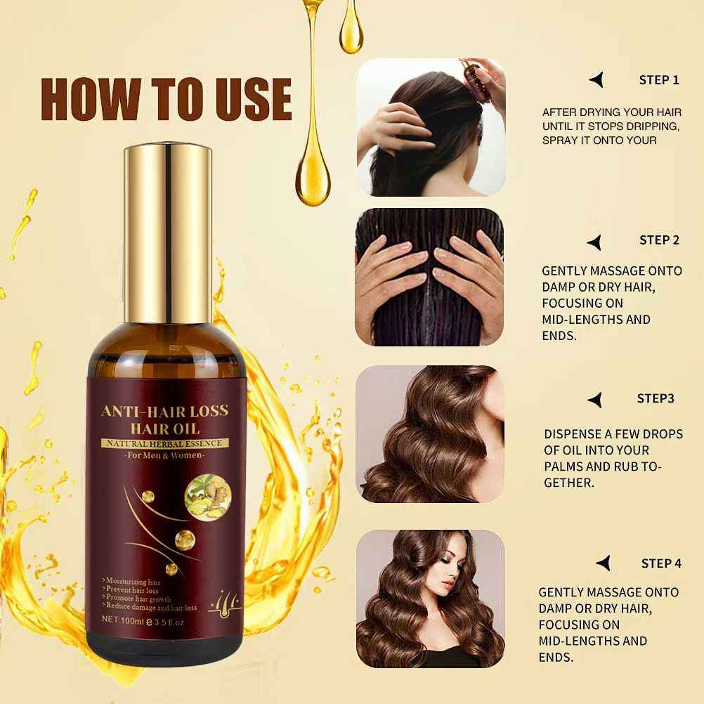 Customized Logo Herbal Ginger Oil Prevent Hair Loss Smoothing Oil Control Shampoo Conditioner Kit for Hair Growth