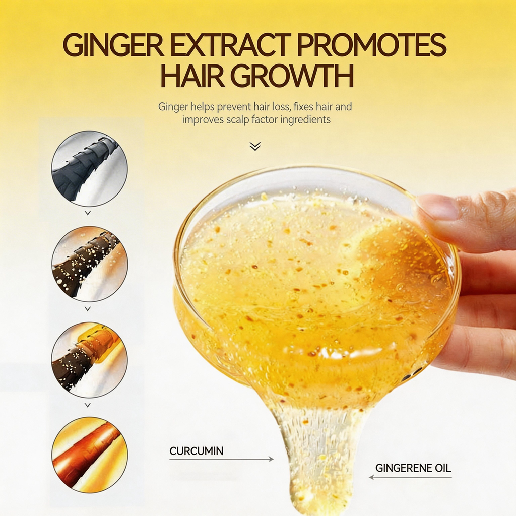 Customized Logo Herbal Ginger Oil Prevent Hair Loss Smoothing Oil Control Shampoo Conditioner Kit for Hair Growth