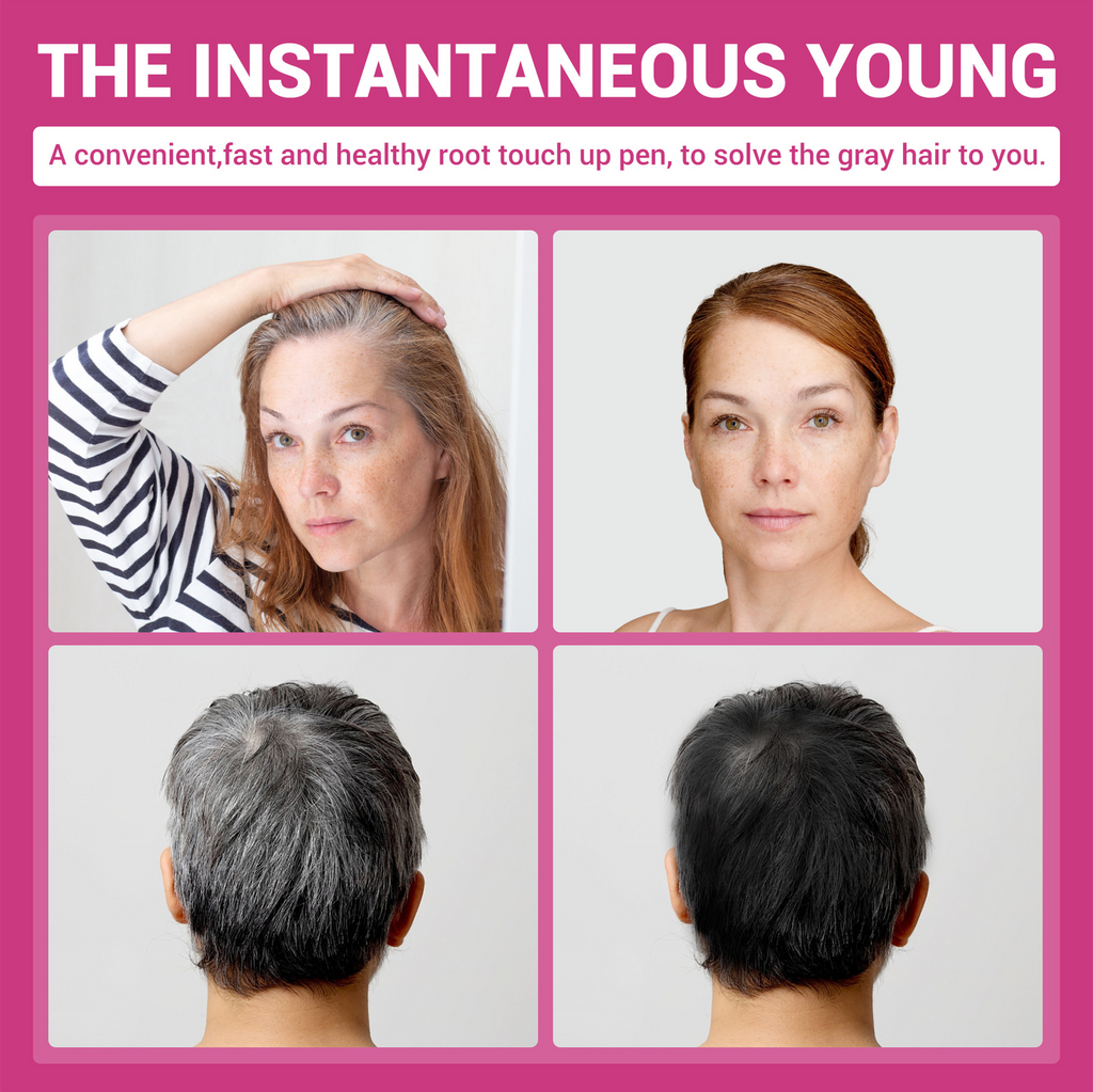 Natural Coloring Hair Color Root Touch-up Pen Instant Gray Coverage Long-Lasting & Natural-Looking Hair Dye Pen