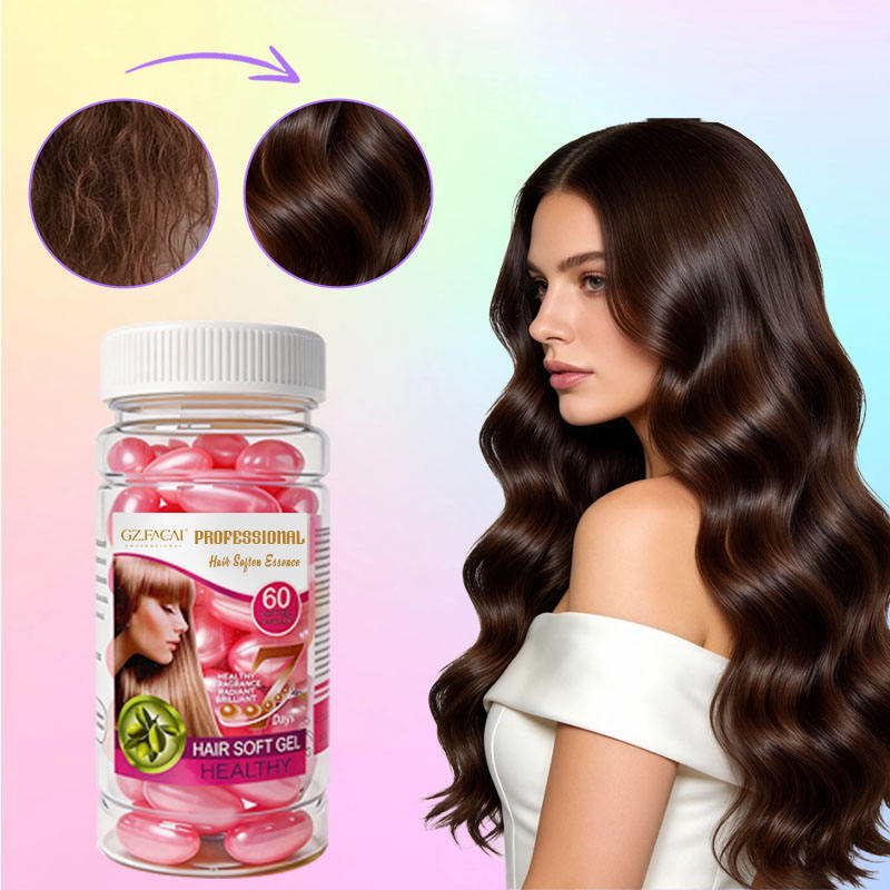 Make Your Own Brand Private Label Deep Smoothing Repairing Herbal Olive Oil Hair Care Capsule Serum
