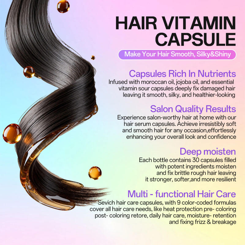 Make Your Own Brand Private Label Deep Smoothing Repairing Herbal Olive Oil Hair Care Capsule Serum