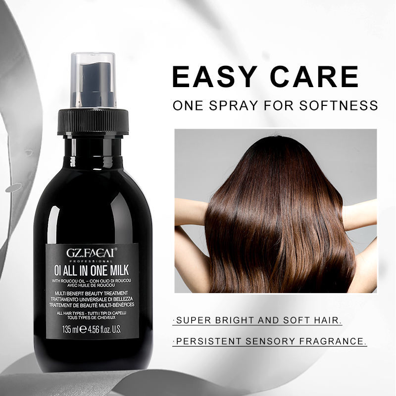 135ml Hair Care Spray Custom Logo 100% Pure Milk Lavender Essential Oil Nourishing Repairing Hair Spray Mist