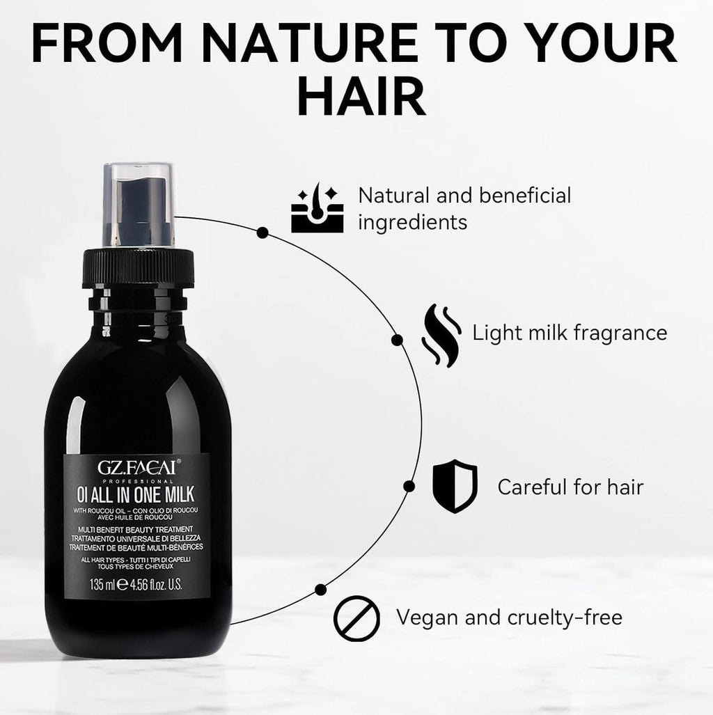 135ml Hair Care Spray Custom Logo 100% Pure Milk Lavender Essential Oil Nourishing Repairing Hair Spray Mist