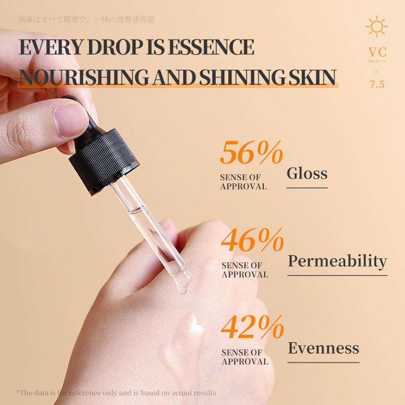 Wholesale Private Label L-ascorbic Acid 7.5% Vc Essence Pour Visage Vitamin C Serum for Face Brightening