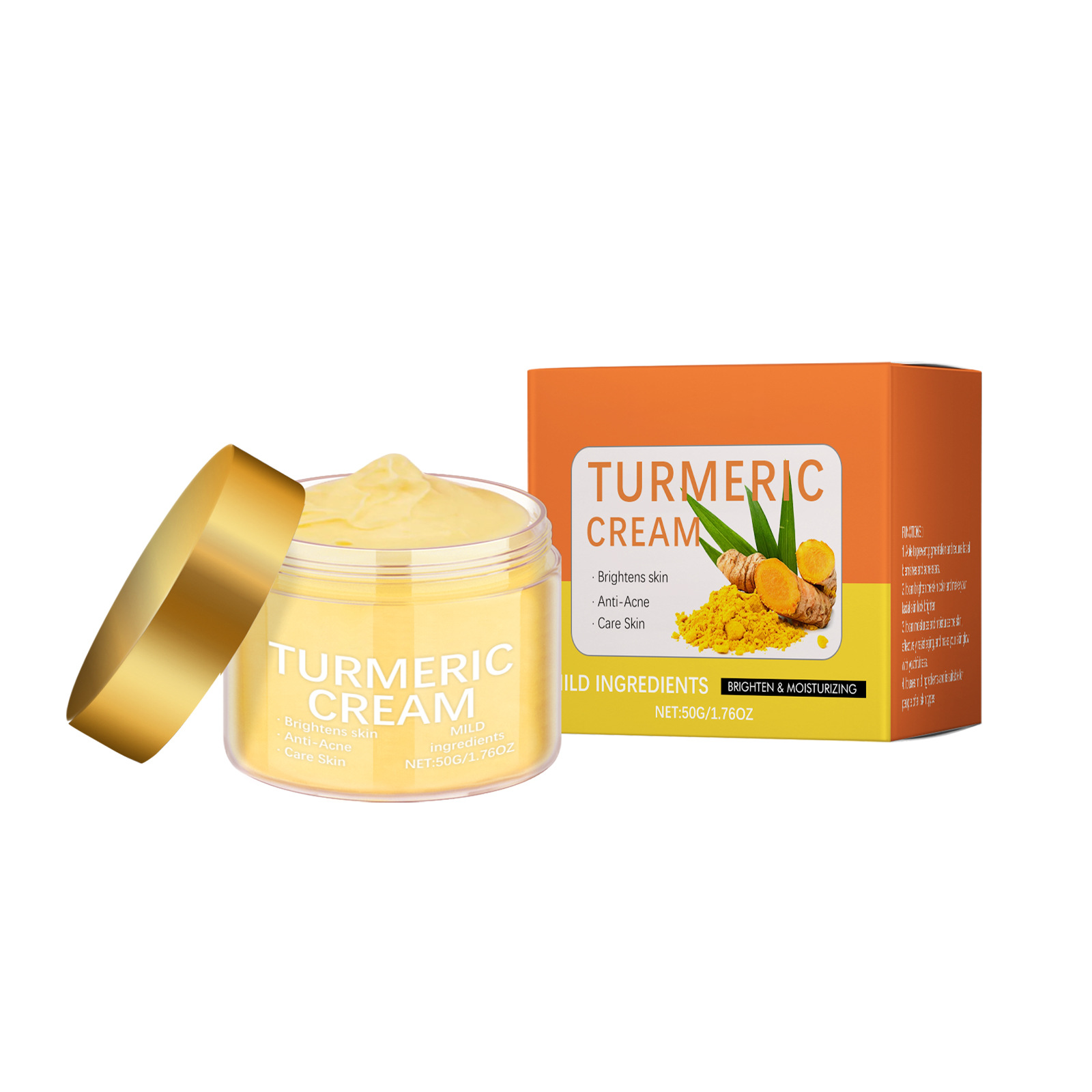 Natural Turmeric Face Cream Moisturizer Brightening Hydrate for Women All Shin Type Care