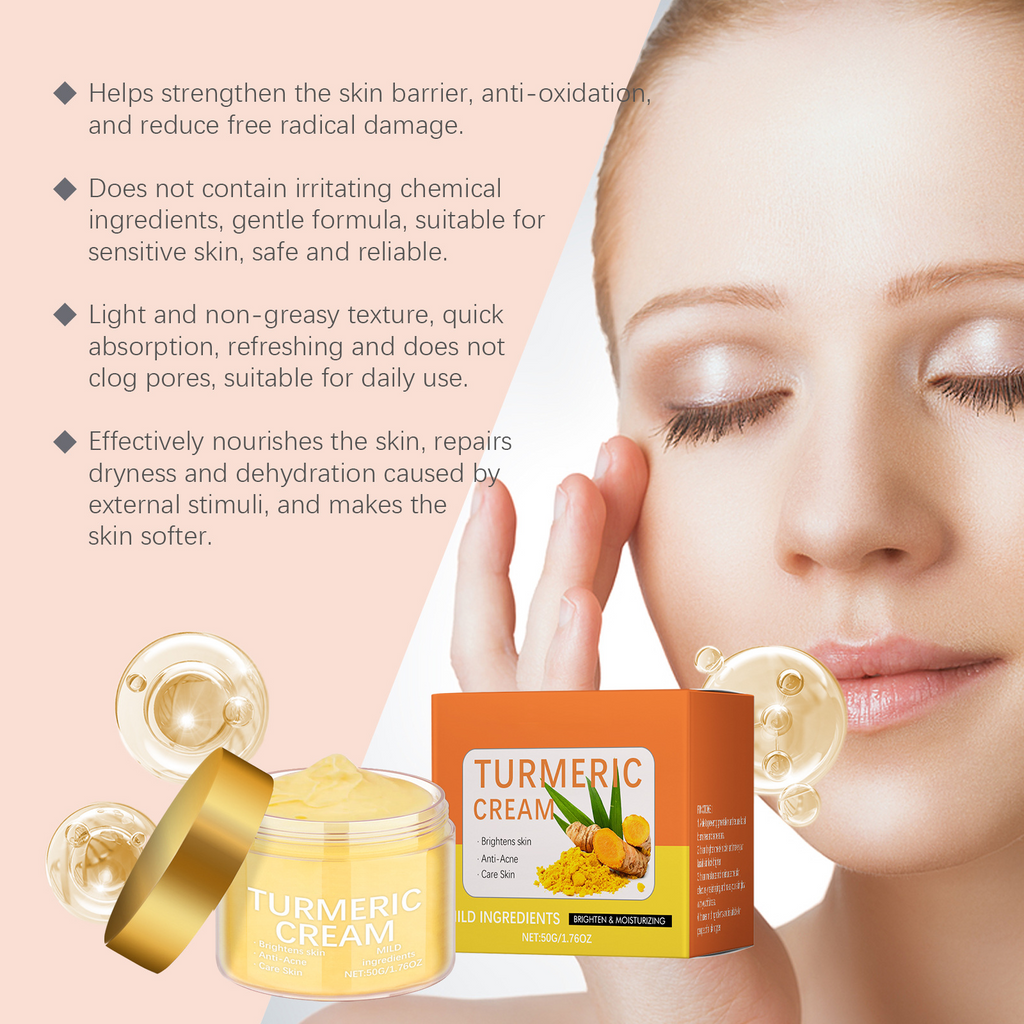 Natural Turmeric Face Cream Moisturizer Brightening Hydrate for Women All Shin Type Care